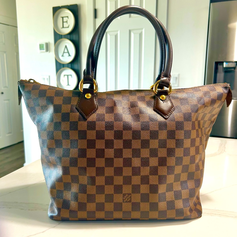 Louis Vuitton Brown Checkered Tote